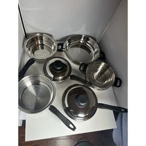 Vapo-Seal Premier 2000 Stainless Waterless Cookware 8 Pieces Including Lids